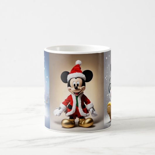 Fröhliche Mickey-Weihnachtsfeier Tasse (Mittel)
