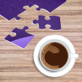 Fröhliche moderne Kreise in Rosa Blau und Grün Puzzle