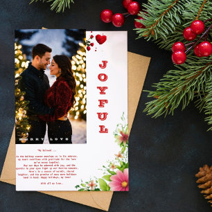Fröhliche Momente der Liebe Flat Holiday Card Feiertagskarte