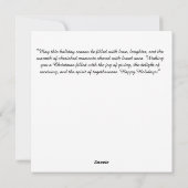 Fröhliche Momente der Ruhe Feiertagskarte (Rückseite)