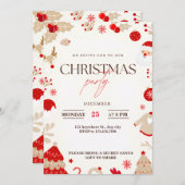 Fröhliche Momente Elegante Weihnachten Party Einla Einladung (Vorne/Hinten)