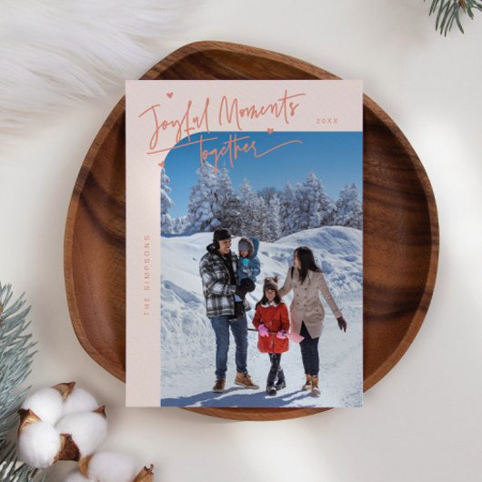 Fröhliche Momente Gemeinsam Weihnachts-Foto Feiertagskarte