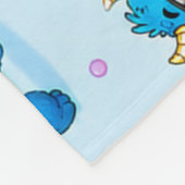 Fröhliche Monsterfreunde Pastel-Spielzeit-Muster Fleecedecke (Ecke)