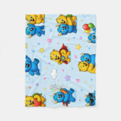 Fröhliche Monsterfreunde Pastel-Spielzeit-Muster Fleecedecke (Vorderseite)