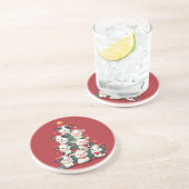 Fröhliche Moo Weihnachten Getränkeuntersetzer (Seite)