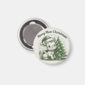Fröhliche Moo Weihnachten Magnet (Vorderseite/Rückseite)