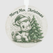 Fröhliche Moo Weihnachten Ornament (Rückseite)