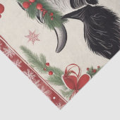 Fröhliche Moos: Kuh verkleidet für Weihnachts-Deko Seidenpapier (Detail)