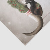 Fröhliche Moos: Kuh verkleidet für Weihnachts-Deko Seidenpapier (Detail)