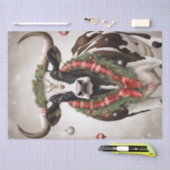 Fröhliche Moos: Kuh verkleidet für Weihnachts-Deko Seidenpapier (Handwerk)