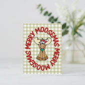 Fröhliche Moosemas Feiertagspostkarte (Stehend Vorderseite)