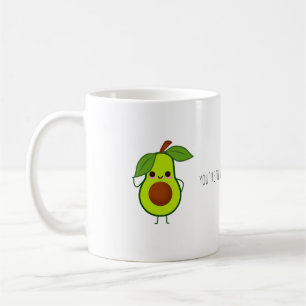 Fröhliche morgendliche Avocado-Redewendungen. Kaffeetasse