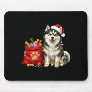 Fröhliche Msky Weihnachtslichter Hundemama Msky Mousepad