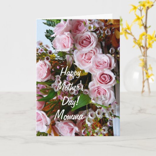 Fröhliche Mutter Day-Momma/Roses Karte (Gelbe Blume)