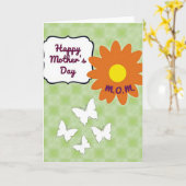 Fröhliche Mutter Schmetterlingskarte Karte (Gelbe Blume)