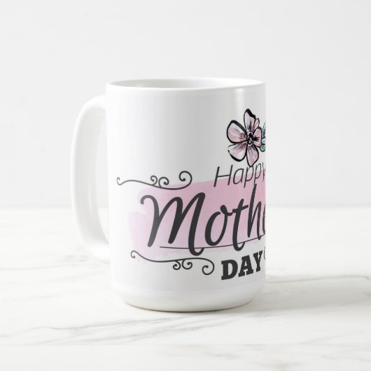 Fröhliche Mutter-Tag-Kaffee-Tasse Kaffeetasse (Vorderseite Links)