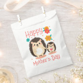 Fröhliche Mutter Tag Mama und Baby-Igel Geschenktütchen (Ausgeschnitten)