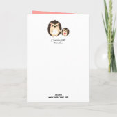 Fröhliche Mutter Tag Mama und Baby-Igel Karte (Rückseite)