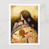Fröhliche Mutter-Tag Mutter und Tochter-Gemälde Postkarte (Vorderseite)