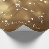 Fröhliche Mutter-Tag-Reihe von Lichtern festlich Geschenkpapier (Ecke)