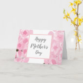 Fröhliche Mutter Tag Rosa Blume Karte (Gelbe Blume)