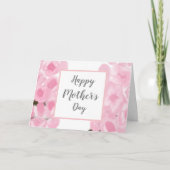 Fröhliche Mutter Tag Rosa Blume Karte (Vorderseite)