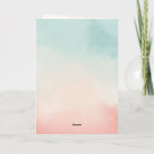 Fröhliche Muttertag Rosa blaue Farbkarte Dankeskarte (Rückseite)