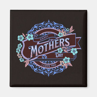 Fröhliche Muttertag Viktorianische Blume der Blüte Magnet