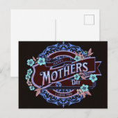 Fröhliche Muttertag Viktorianische Blume der Blüte Postkarte (Vorne/Hinten)
