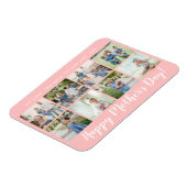 Fröhliche Muttertagfoto Collage Custom Blush Pink Magnet (Linke Seite)