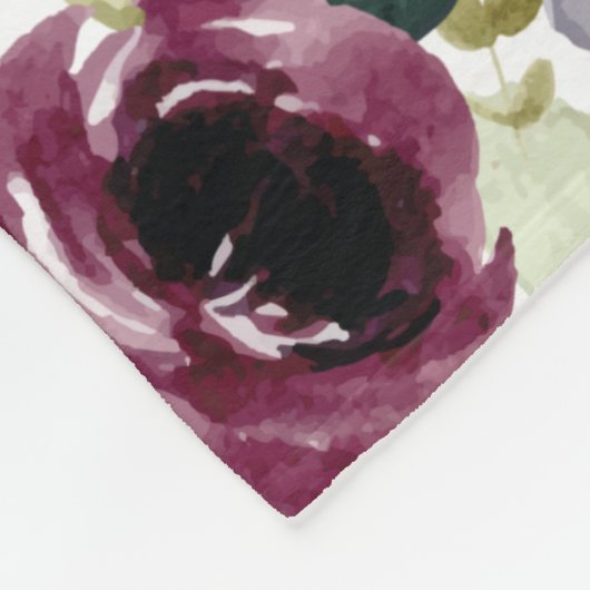 Fröhliche Muttertagsblush-Blume Fleecedecke (Ecke)