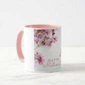 Fröhliche Muttertagskirsche blüht Herzen Tasse (Vorderseite Links)