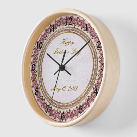 Fröhliche Muttertagszeit Wanduhr (Winkel)