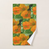 Fröhliche Nasturtiumblüten Badhandtuch Set (Handtuch)