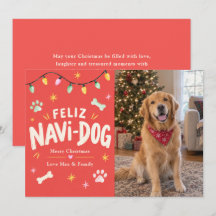 Fröhliche Navi-Hund Weihnachten Haustier Foto