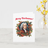 Fröhliche Newtonmas! Atheist Secular Holiday Weihn Karte (Gelbe Blume)