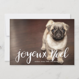 Fröhliche Noel Typography Wird Holiday Foto Feiertagskarte