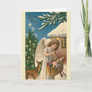 "Fröhliche Noel Vintage Christmas Card" Feiertagskarte