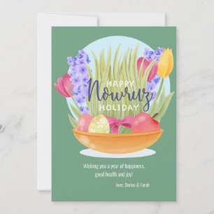 Fröhliche Nowruz-Feiertagskarte Feiertagskarte