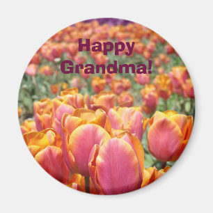 Fröhliche Oma! Magnete Tulpen Blumen Festival Magnet