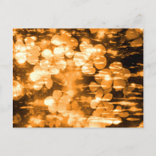 Fröhliche Orange Bright Hübsche Blumenkreation Postkarte