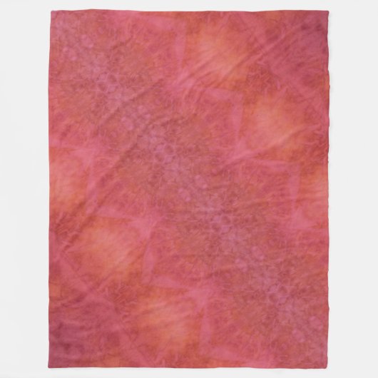 Fröhliche Orange- und Rosa-Fliesblanke Fleecedecke (Vorderseite)