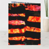 Fröhliche orangefarbene, abstrakt geklappte Grußka Karte (Rückseite)