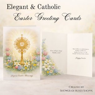 Fröhliche Oster-Eucharistische Segnungen Feiertagskarte
