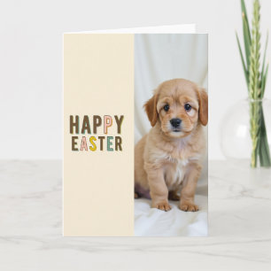 Fröhliche Oster-Welpen-Postkarte Karte