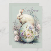 Fröhliche Osterfarben Feiertagskarte (Vorne/Hinten)