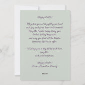 Fröhliche Osterfarben Feiertagskarte (Rückseite)