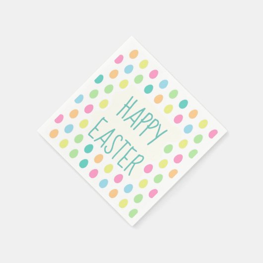 Fröhliche Osterfarben Serviette (Ecke)