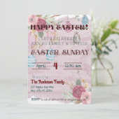 Fröhliche Osterfeier Einladung (Stehend Vorderseite)