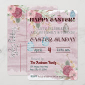 Fröhliche Osterfeier Einladung (Vorne/Hinten)